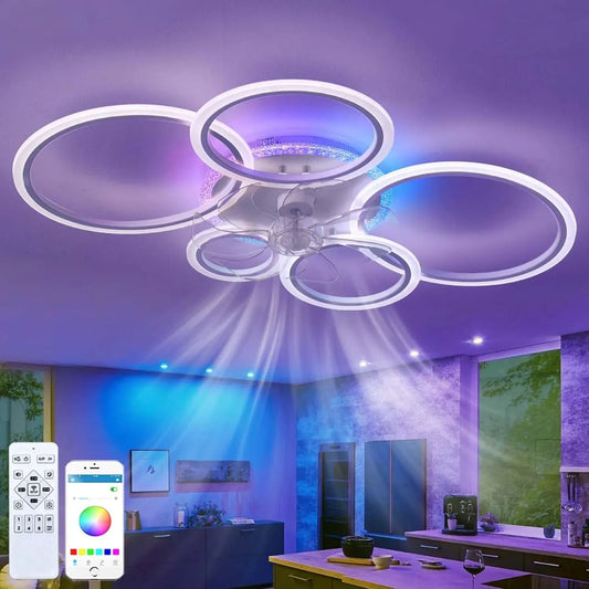Ventilatore, 95 Cm, RGB, decorazione del soggiorno, bianco