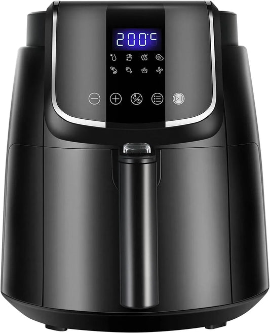 Friggitrice ad aria, 3.5 L, 1500 W, 8 programmi, Midea MF-CN35C2, timer, 2 zone di temperatura, nero, Timer 60 minuti, 8 funzioni pre-impostate