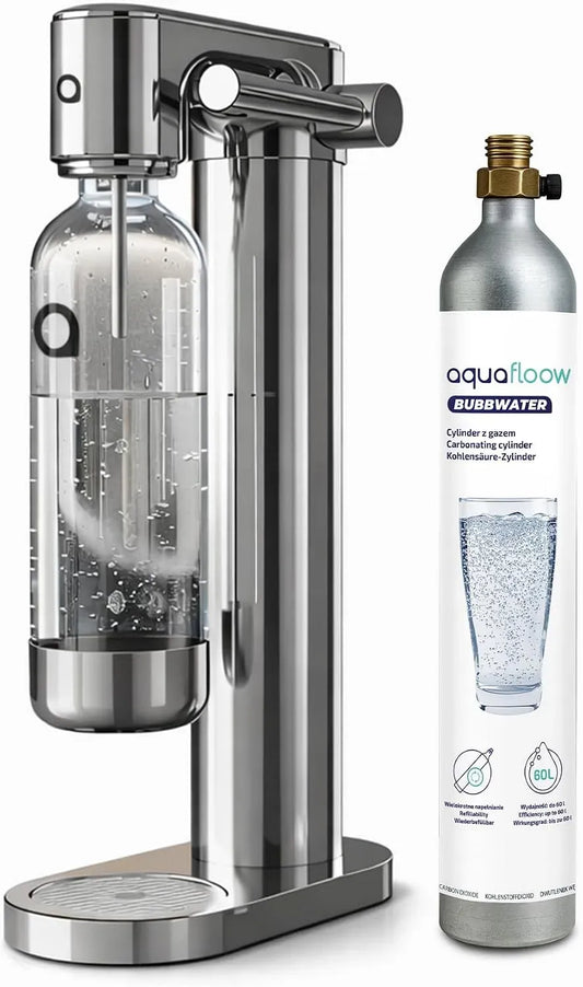 Bottiglia, 60 L, acciaio inox, plastica, per Acqua Frizzante in Acciaio Inox