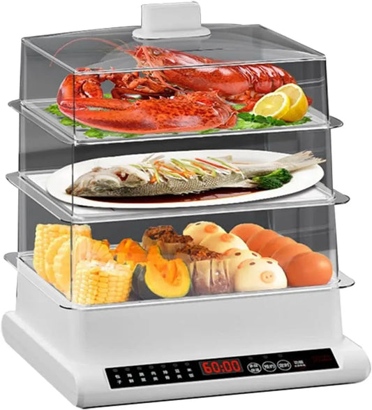 A 3 Multicooker, pentola elettrica multifunzione, multicooker elettrico, 20 L, 800 W, timer, 3 livelli, per Riso