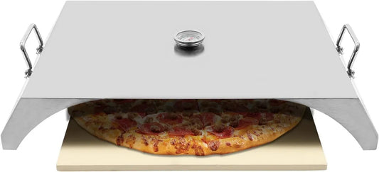 Forno elettrico per pizza, 30,5 cm, portatile, acciaio inox, kit per barbecue all'aperto