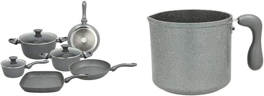WI75842AMNF Batteria, 24 cm, 9 Pezzi, nero, alluminio