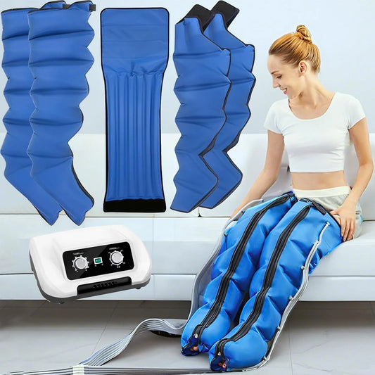 2legs+2arms+waist Pressoterapia, Massaggiatore, dispositivo pressoterapia per gambe, professionale, blu, per Casa Massaggiatore Gambe E Piedi