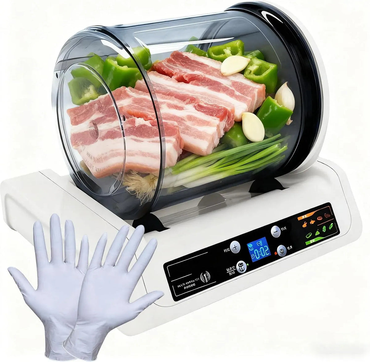 marinatura rapida per pollo, Marinatore sottovuoto con timer regolabile e controllo touch, capacità 5 l, maiale, montone