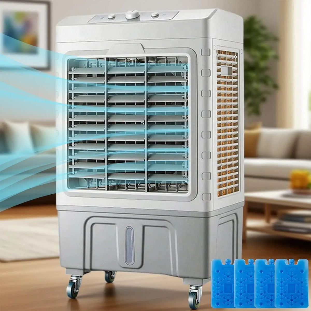 Ventilatore, 50 L, portatile, esterno, 3 velocità, oscillazione, ampio serbatoio, Oscillazione a 120°