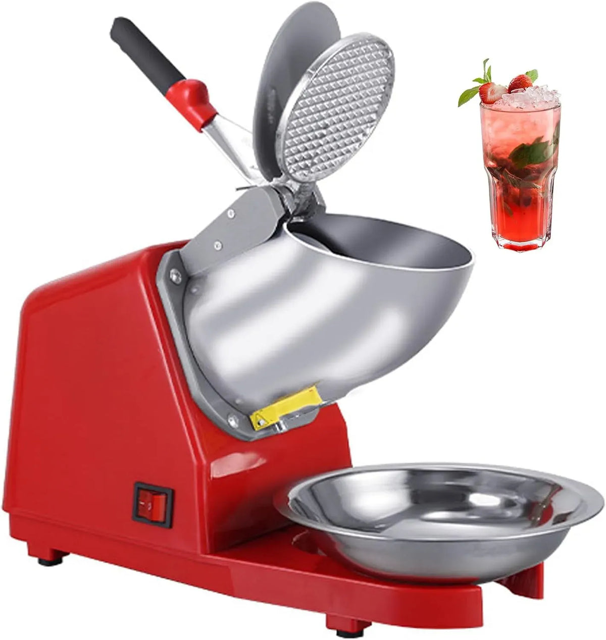 Macchina per Granite, 500 W, 85 kg, professionale, acciaio inox, rosso, per Granite Professionale da 85 kg/h con Spessore Regola