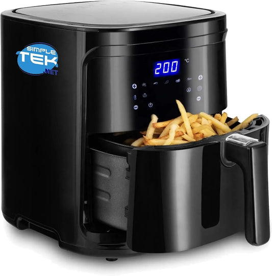 Friggitrice ad aria, 7 L, 1900 W, 7 programmi, Wi-Fi, Connessione Wi-Fi e Controllo tramite App, 7 Programmi Preimpostati, SIMPLETEK