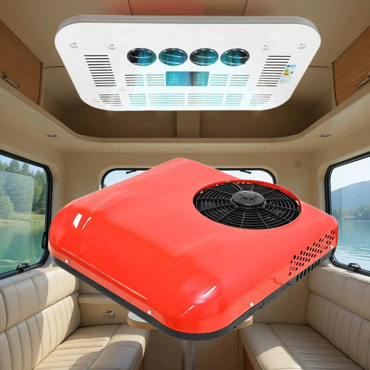 Controller Wi-Fi per condizionatore 48V60V72V24V12V Red12V, 2 zone di temperatura, rosso, Condizionatore d'aria del tetto del camper DC