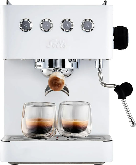 Macchina per espresso, acciaio inox, bianco, Acciaio Inossidabile