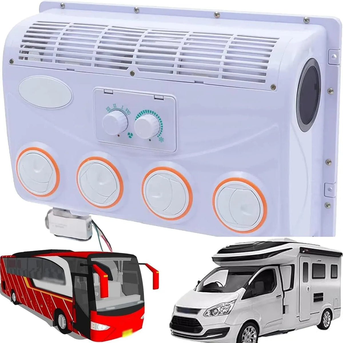 Condizionatore, Condizionatore d'Aria DC per Camper Camion Bus Senza Consumo di Carburante per Veicoli Agricoli e da Costruzione, climatizzatore