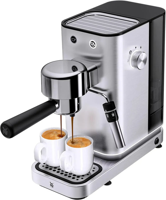 WMF Macchina per caff, macchina da caffè elettrica, 1400 W, 15 bar, 2 tazze, acciaio inox, per caffè espresso