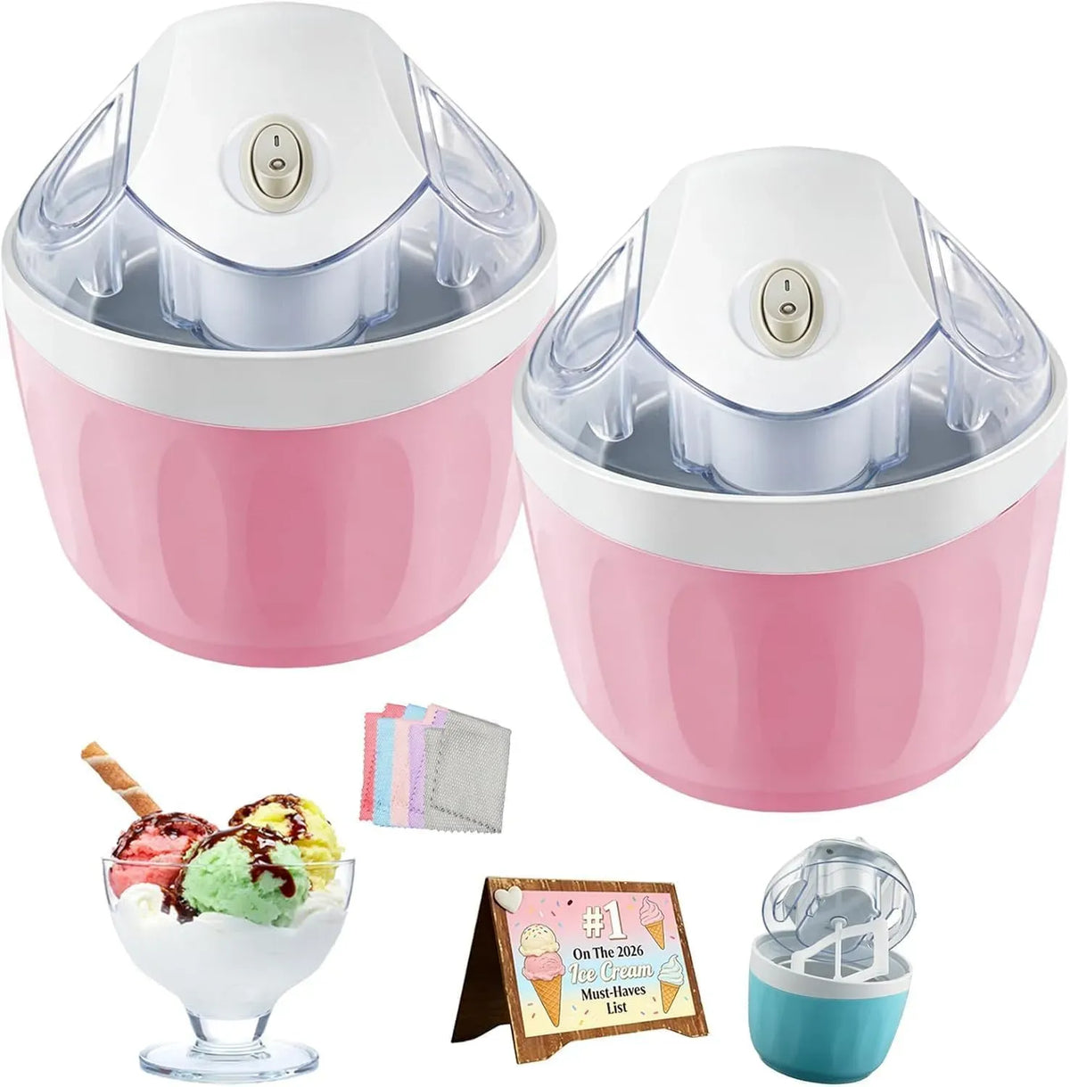 Macchina Per Sorbetti, macchina per gelato e sorbetto, touch, per Sorbetti Elettrica Compatta Da 17 Oz Per Dolci Surge