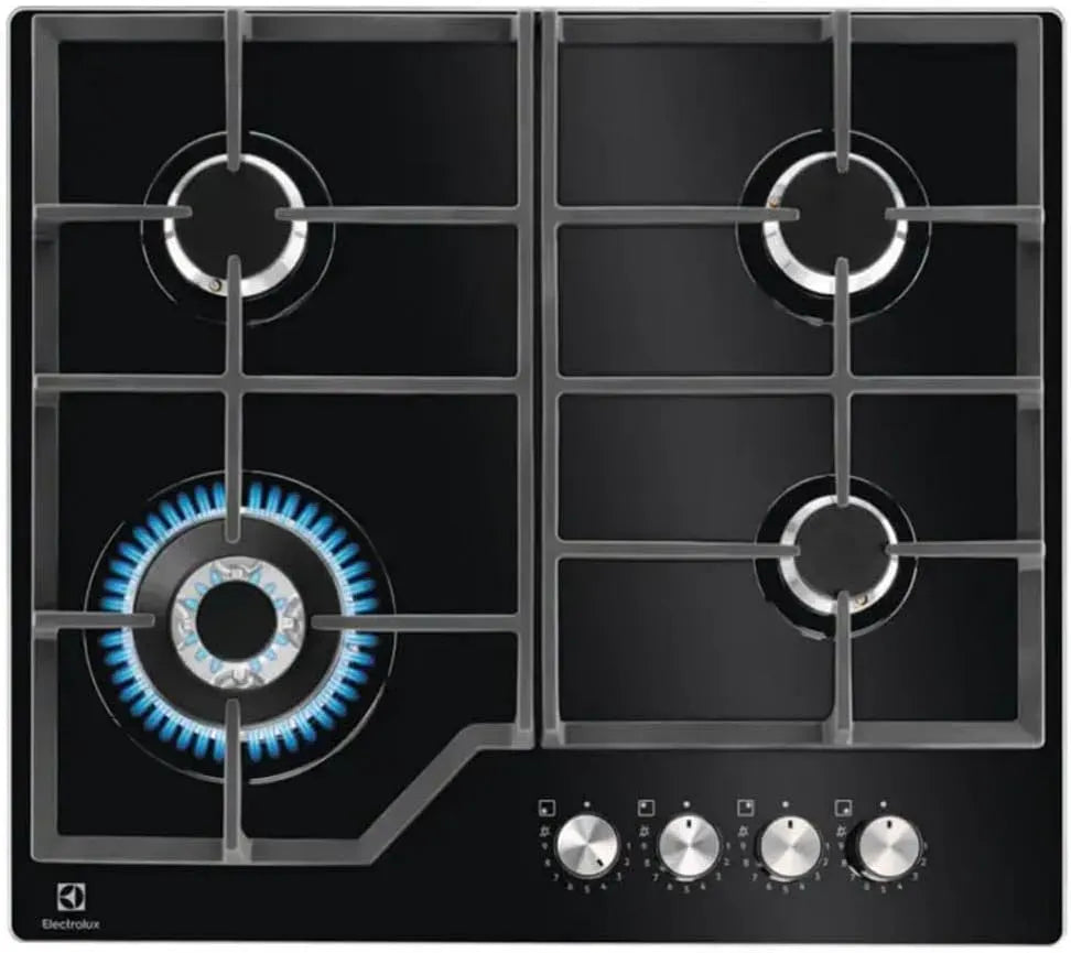 Electrolux KGG64362K Piano cottura a gas, 59cm, 4 fuochi, fornello a gas, nero