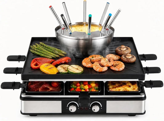 Fonduta, Grill, 1800 W, per 8 Persone, LIFEZEAL