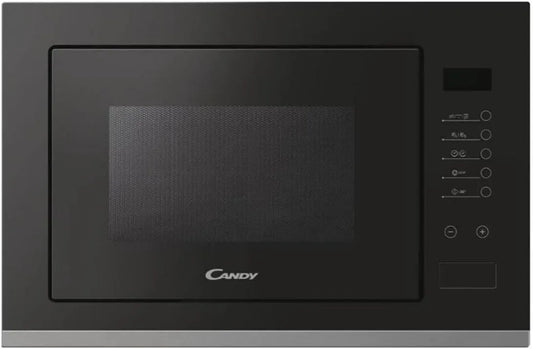 Candy MIG25BNT Forno a microonde, 60 cm, 25 L, 900 W, grill, acciaio inox, nero, Colore Nero con frame Inox