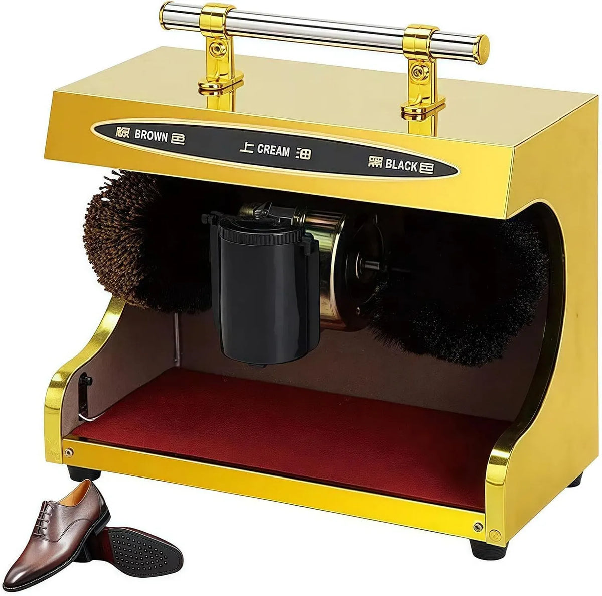 Lucidascarpe, Lucidatrice, lucidatrice elettrica, macchina elettrica lustrascarpe, professionale, acciaio inox, per Uso Commerciale