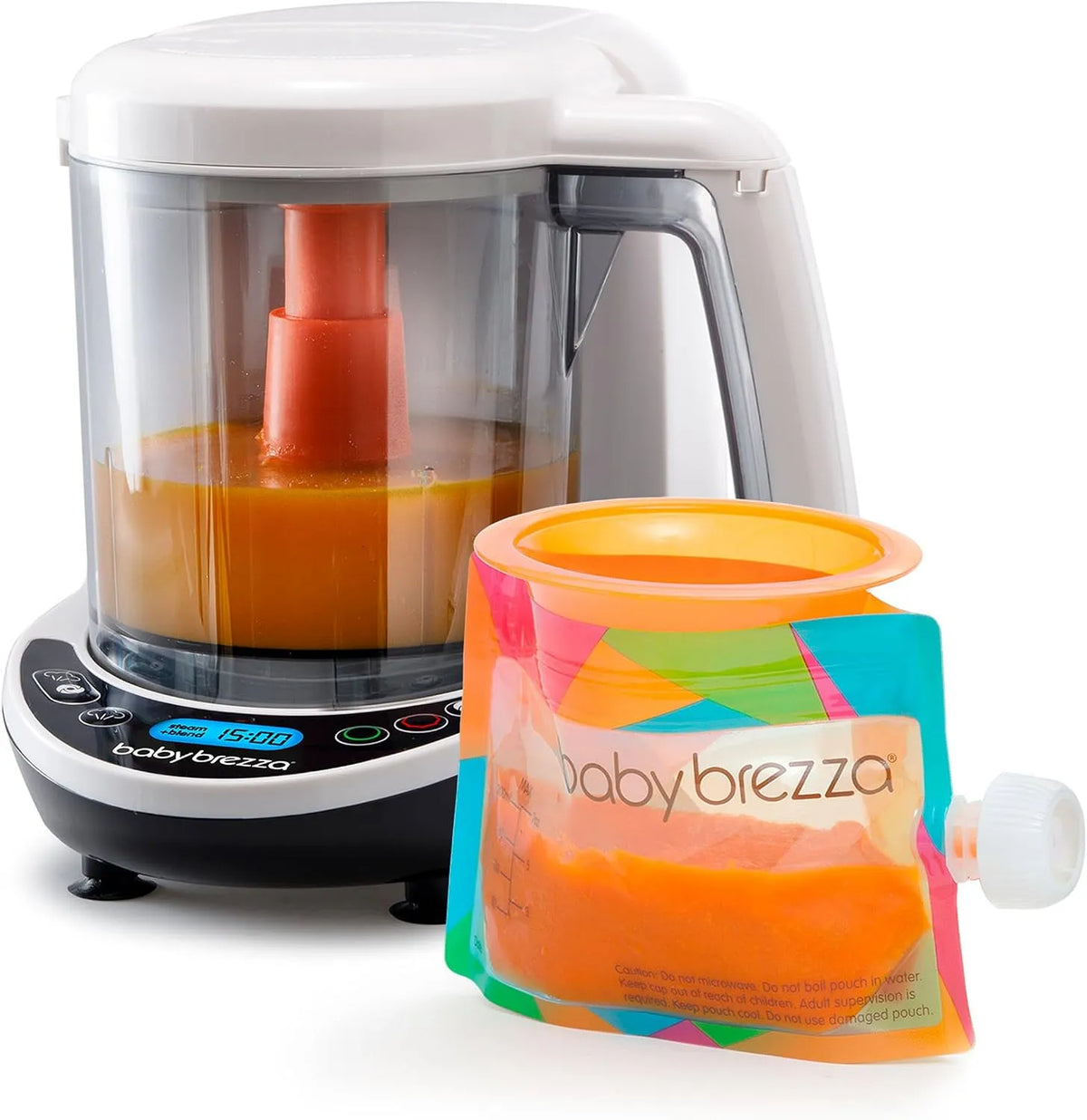 Food Maker, bianco, Cuocipappa, Baby Brezza Food Maker Deluxe Cuocipappa e Omogeneizzatore 3 in 1
