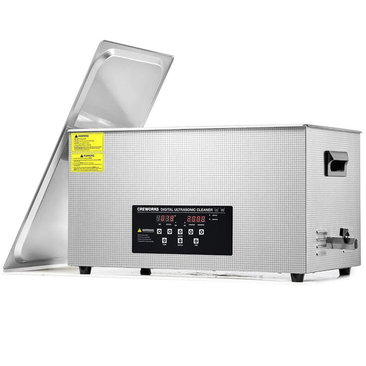 Riscaldatore, Pulitore, vasca per pulizia a ultrasuoni, 22 L, 480 W, timer, acciaio inox, funzione riscaldante, CREWORKS