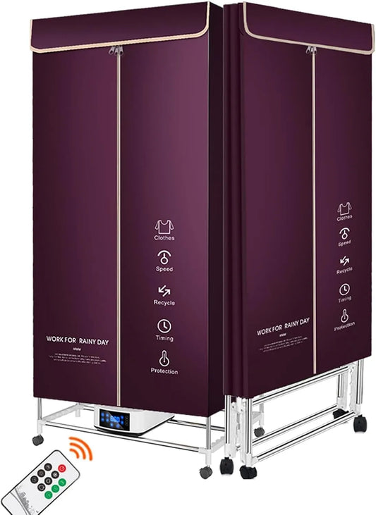 Asciugatrice, 2200 W, libera installazione, portatile, timer, Riscaldamento PTC a Risparmio Energetico, Appartamento