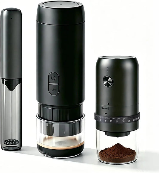 Macchina da caffè, portatile, set regalo completo 3 pezzi