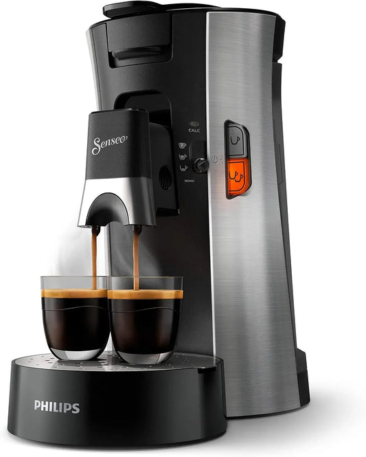 Philips CSA250/10 Macchina per cialde, macchina da caffè elettrica, pannello IPS, acciaio inox
