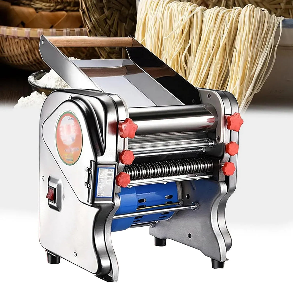 Macchina per pasta, 550 W, 220 V, macchina per tagliatelle, professionale, acciaio inox, 0,3 mm