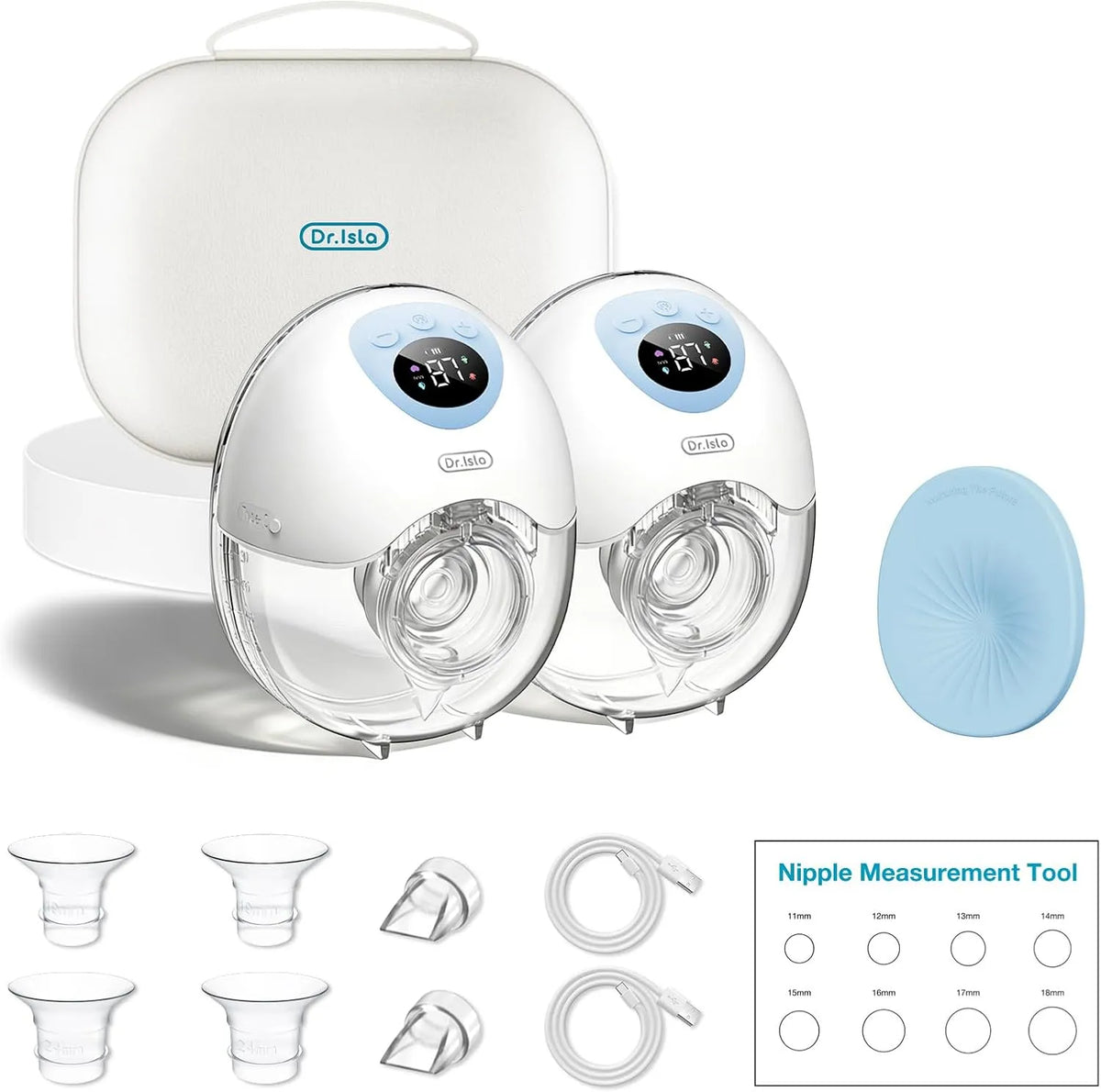 Tiralatte, blu, 3 modalità e 9 livelli, silicone senza BPA, 230 g