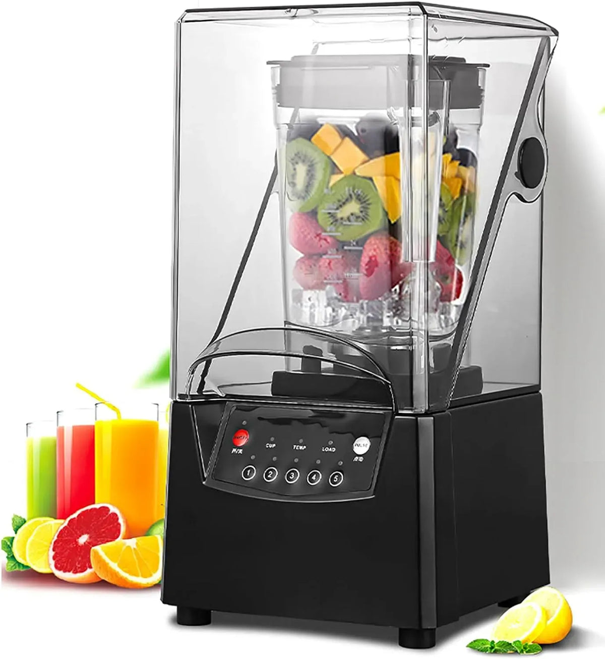 Frullatore, 2 L, portatile, ghiaccio triturato da 17000 giri/min