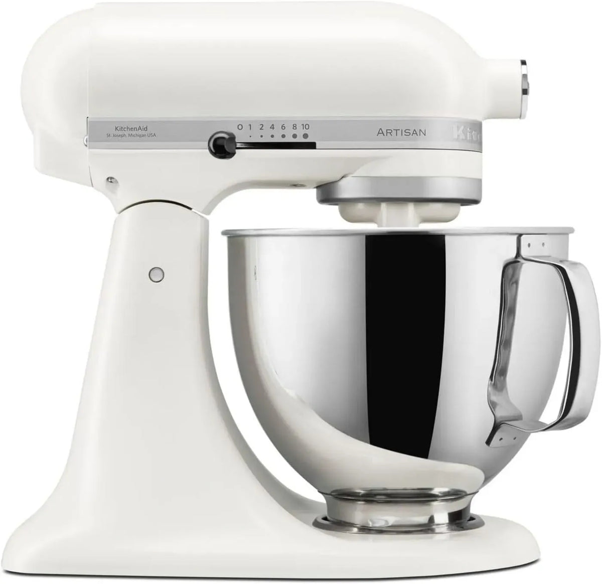 KitchenAid Robot da cucina, 4.8 L, bianco, macchina da cucina, Robot da Cucina con testa inclinabile e 3 accessori