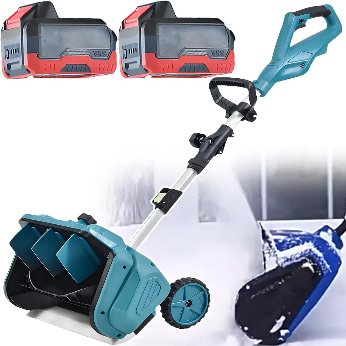 Spazzaneve elettrico senza fili, Pala da neve elettrica per vialetti e scale