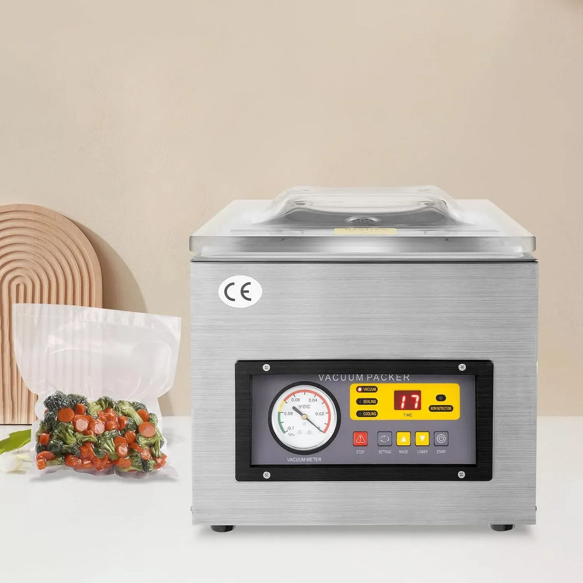 DZ-260C macchina per sottovuoto alimentare, 120 W, 220 V, industriale, per alimenti