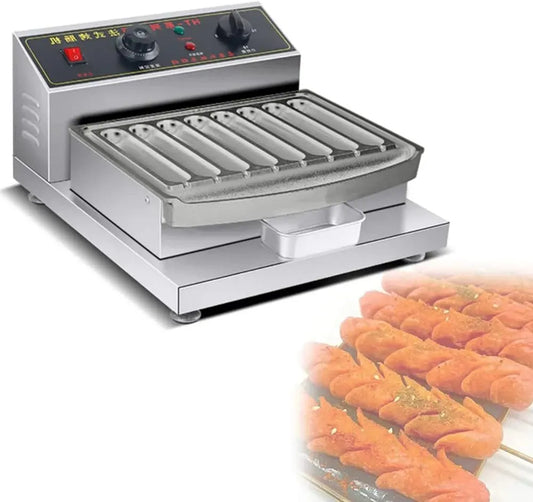 Steel-8 Macchina per Hot, griglia, professionale, rivestimento antiaderente, per Hot Dog elettrica Commerciale
