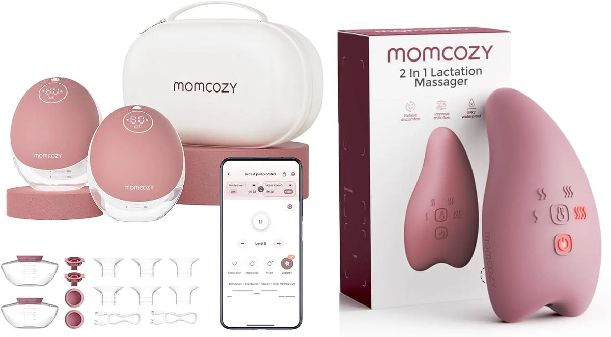 Tiralatte, pompa per latte materno, tiralatte elettrico, Momcozy Tiralatte a Mani Libere Mobile Flow