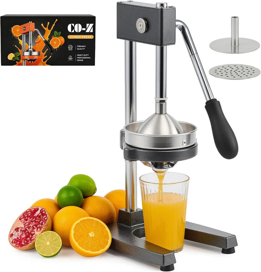 Filtro, estrattore di succo e spremiagrumi, 12,8 cm, professionale, acciaio inox, grigio, per Melograno Arancia Pom Lime e Limone, CO-Z