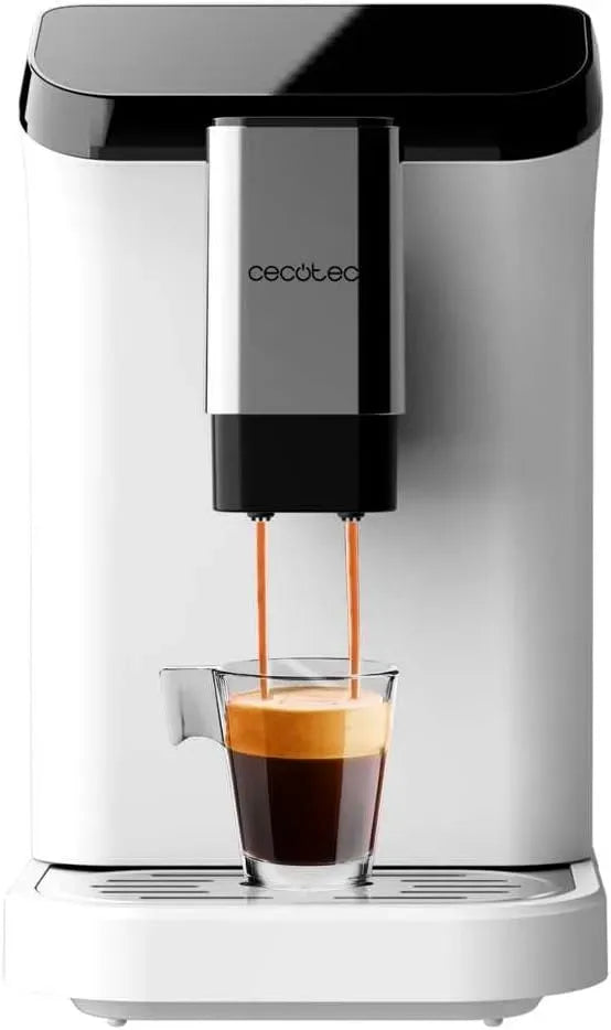Cecotec Macchina da caffè, 1350 W, ampio serbatoio, bianco, Pompa di Pressione da 19 bar