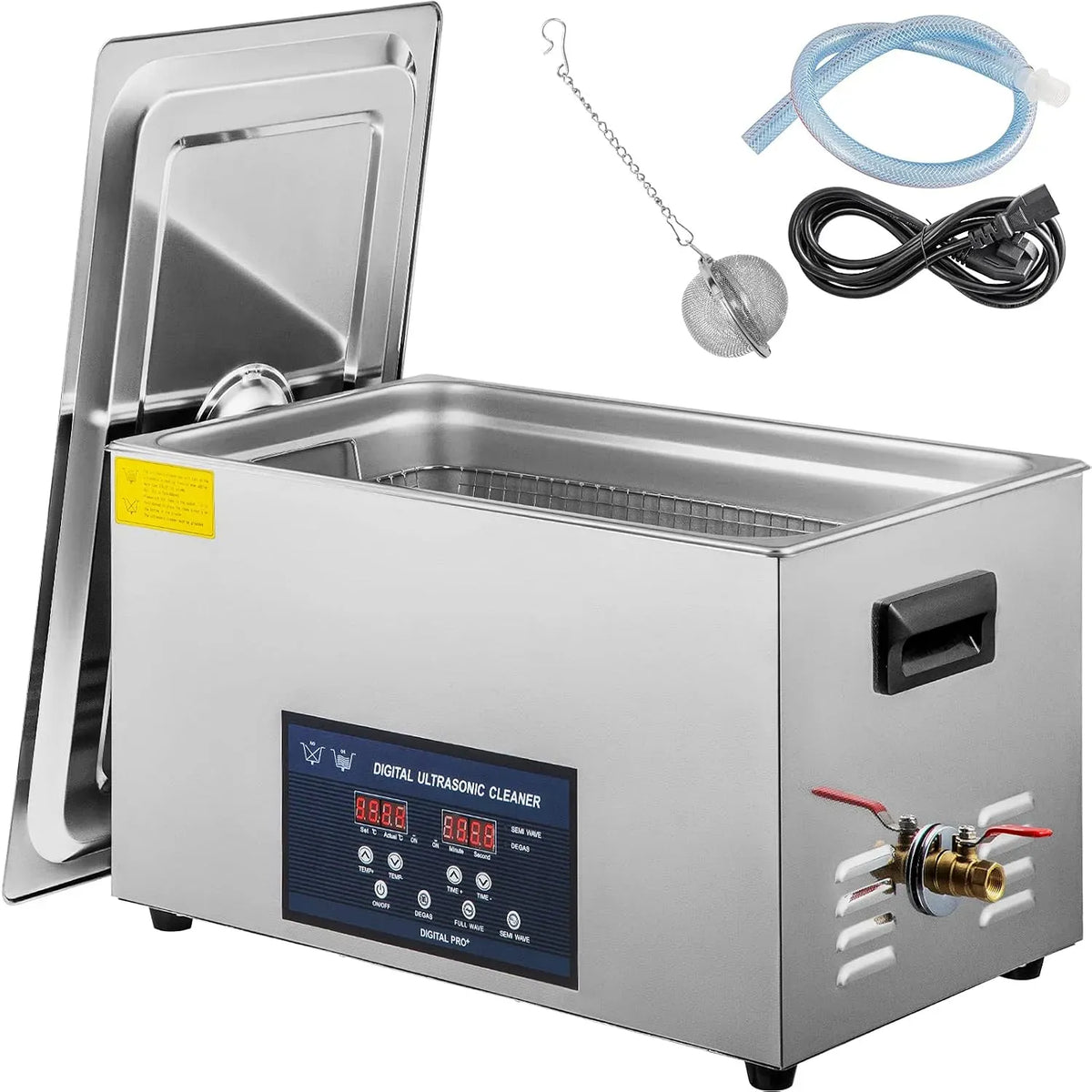 VEVOR 40KHz Macchina per la, Riscaldatore, Pulitore, vasca per pulizia a ultrasuoni, acciaio inox, funzione riscaldante