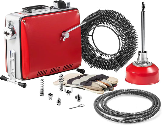 VEVOR Cavo, 390 W, 110 mm, portatile, acciaio inox, per Scarico di Tubi Portatile