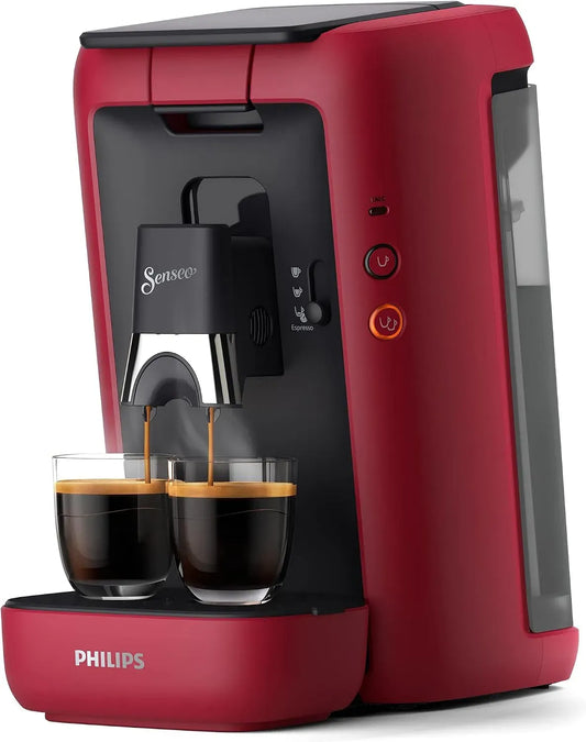 Philips Macchina per caff, macchina da caffè elettrica, pannello IPS, rosso, per caffè a cialde