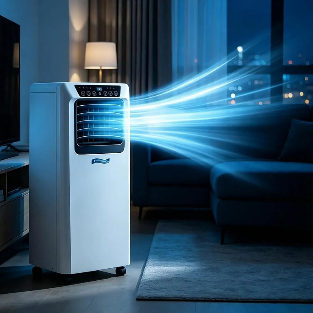 Condizionatore 7000btu, ruote di trasporto, autonomo, unità di Raffrescamento Potente 7000/9000 BTU