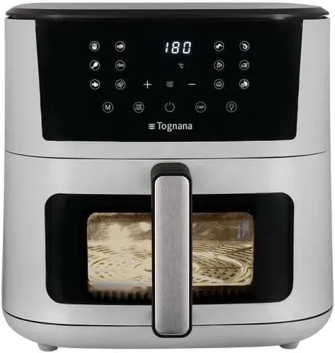 Friggitrice ad aria, 10 L, 2300 W, 80 a 200 °C, timer, display digitale, grigio