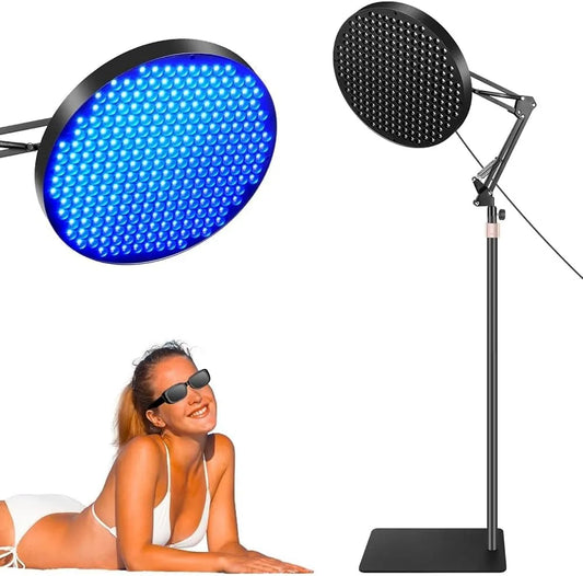 Supporto, Lampada, 50 W, LED, Lampada Abbronzante Viso 50W 250 LED Supporto Regolabile Occhiali Incl