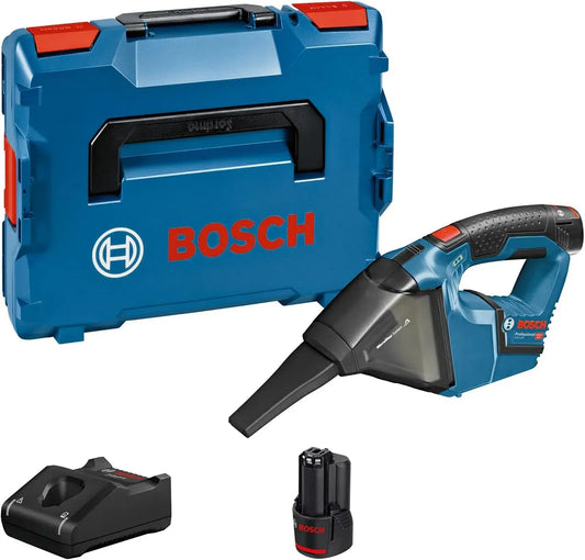 Bosch Aspirapolvere, 0.35 L, 12 V, 0 Ah + Caricatore, 2 Batterie da 3, volume contenitore 0