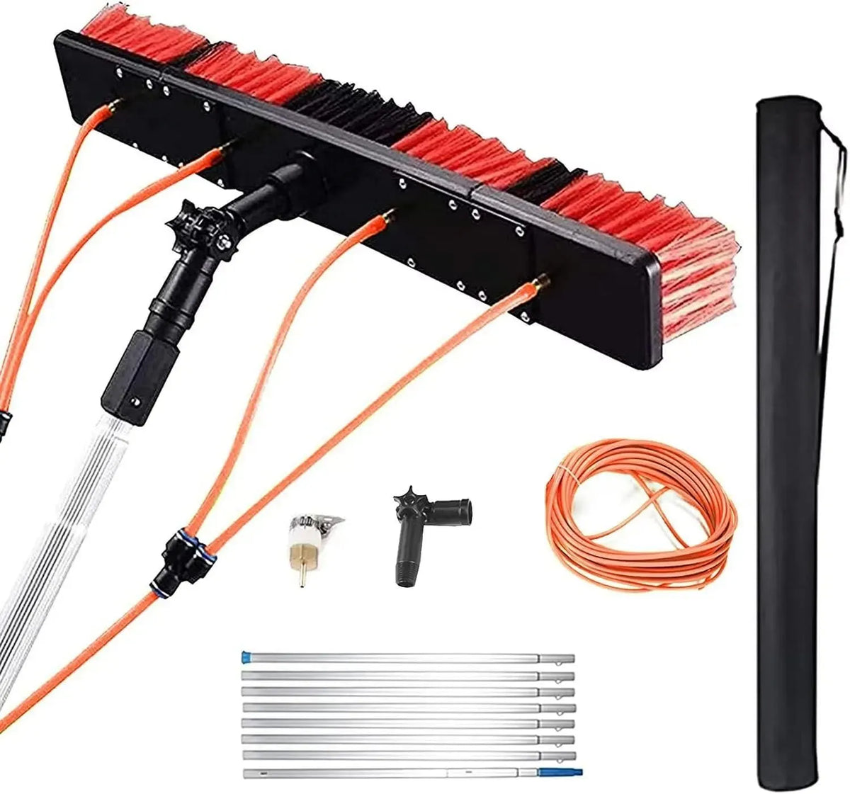 Spazzola, Pulitore, 30 cm, 12 m, per Pannelli solari da 30 cm con Asta da 12 m