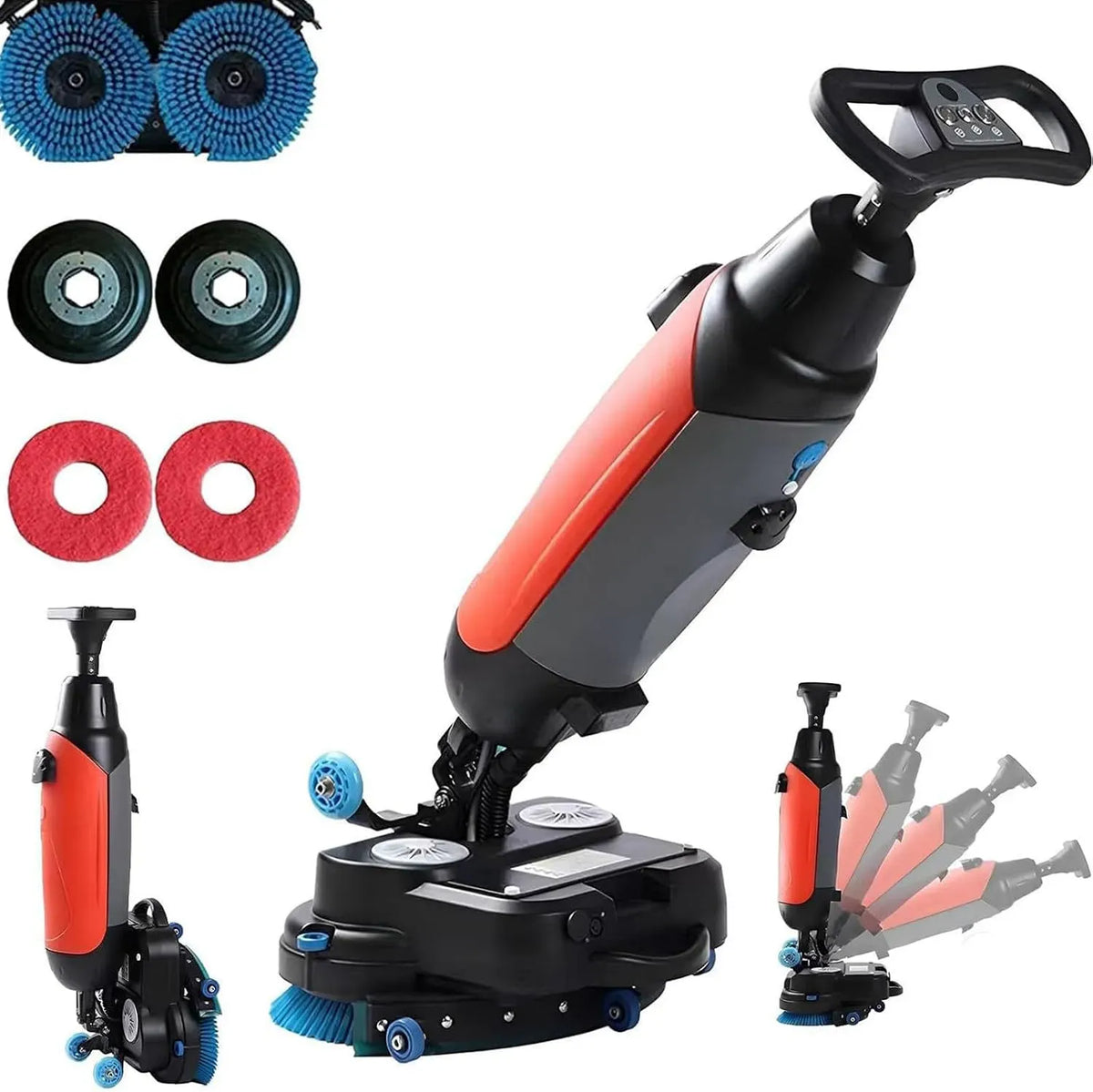 Lavasciuga, 5,5 L, 250 W, 36 V, lavatrice/asciugatrice, ampio serbatoio, professionale, Potenza spazzole 2 x 250 W e Doppio Serbatoio, 8,5 L