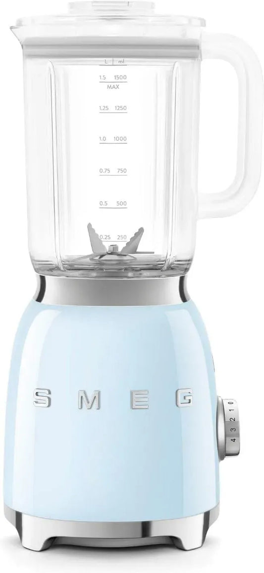 Smeg BLF03PBEU Frullatore, 1,5 L, 800 W, 4 programmi, Blocco Motore e Tappo Dosatore, 4 Funzioni Smoothie, 4 Livelli di Velocità