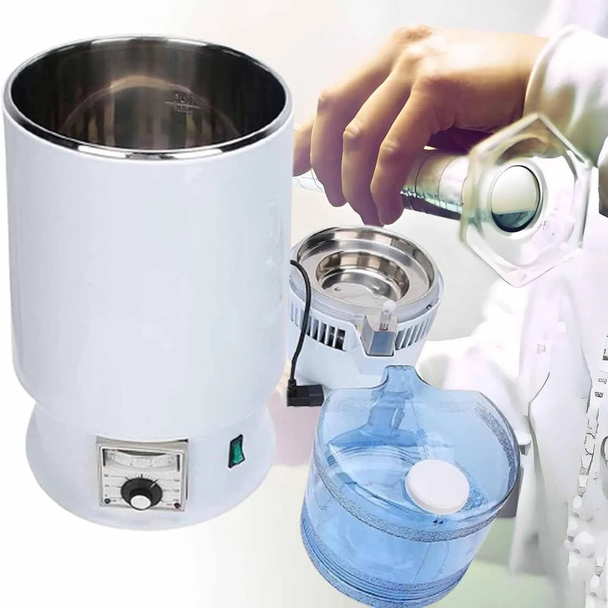distillatore elettrico da banco, Distillatore d'acqua da 4 litri, temperatura regolabile, distillatore d'acqua pura per uso domestico da 1 litro/ora