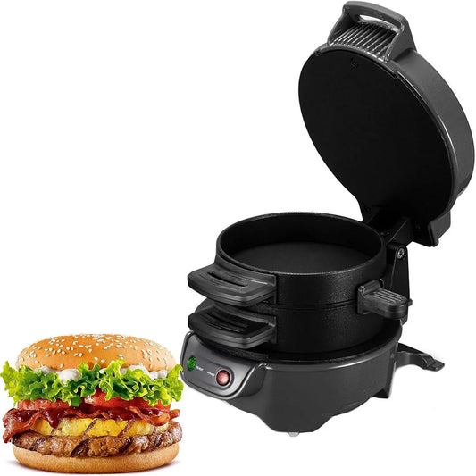 Macchina per Hamburger, Macchina per Sandwich, Macchina per La, Patty Maker, Pressa, nero, per Hamburger Multifunzionale, AIZYR