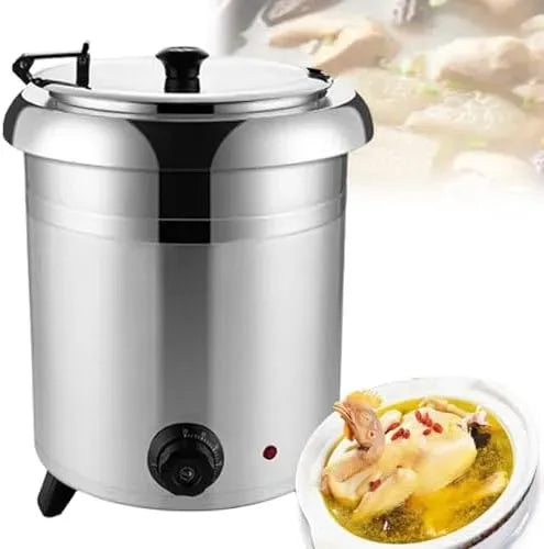 Ideale per Buffet E Feste, Scalda-Zuppe Elettrico dotato di Rivestimento Interno Rimovibile E Controllo della Temperatura