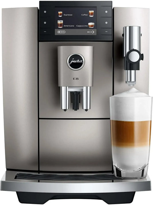 Jura Macchina da caffè automatica, argento, E8 Midnight Silver