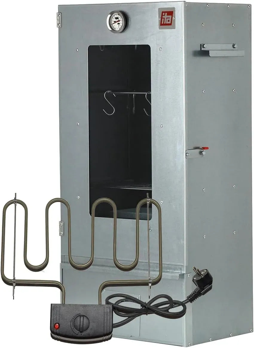 Armadio, acciaio inox, 3 ripiani, per affumicare premium con 3 ripiani, ITA